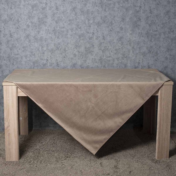 Τραπεζοκαρέ Βελούδο 140x140 Cotone | Leo Μπεζ
