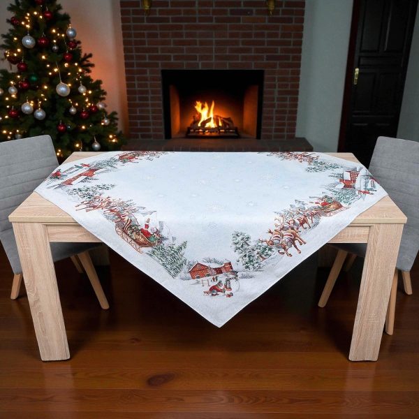 xριστουγεννιάτικο Τραπεζοκαρέ 140x140 Cotone Snow
