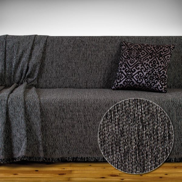 Ριχτάρι διθέσιου 170x240 Cotone BARI μαύρο-γκρι