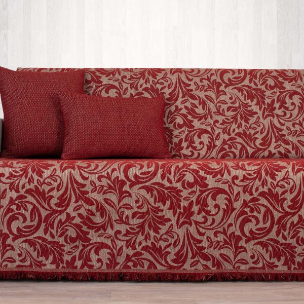 Ριχτάρι διθέσιου 170x240 Cotone FLORA μπορντό