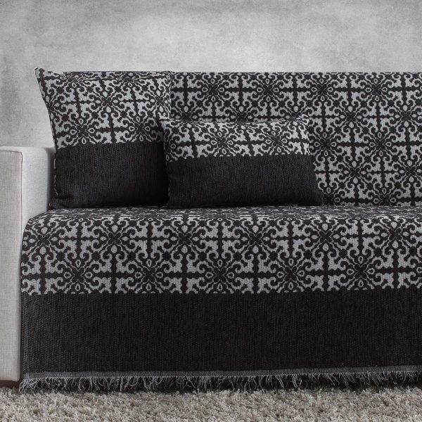 Ριχτάρι τριθέσιου 170x300 Cotone HOGAN μαύρο