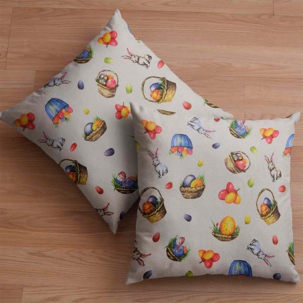 Πασχαλινή Μαξιλαροθήκη 45x45 Cotone | Rabbit 1