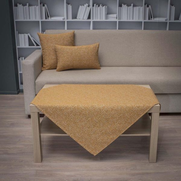 Καρέ 90x90 Cotone Valia 81 Μουσταρδί