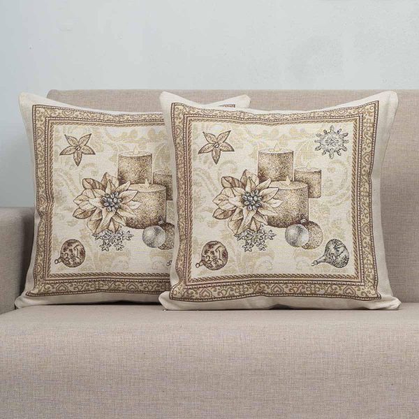 xριστουγεννιάτικη Μαξιλαροθήκη 45x45 Cotone | Golden b