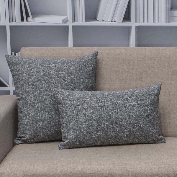 Διακοσμητική Μαξιλαροθήκη 40x40 Cotone Valia 62 Γκρι σκούρο