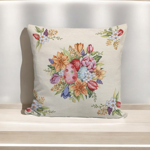 Πασχαλινή Μαξιλαροθήκη 45x45 Cotone | Tulips B