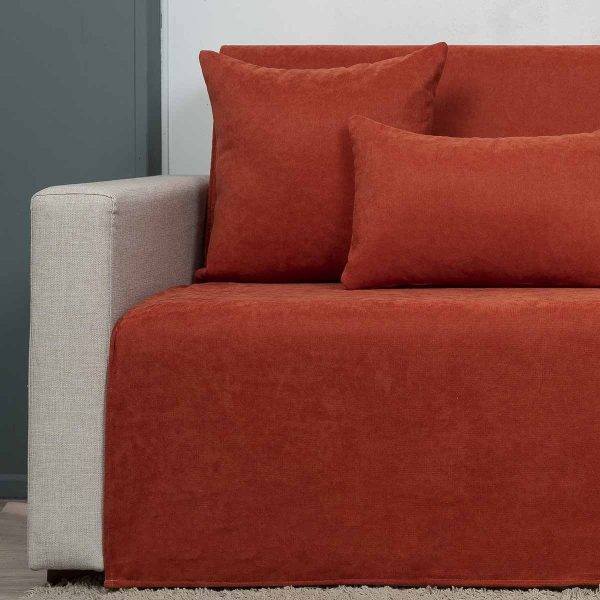 Ριχτάρι τετραθέσιου 180x340 Cotone Cozy Κεραμιδί