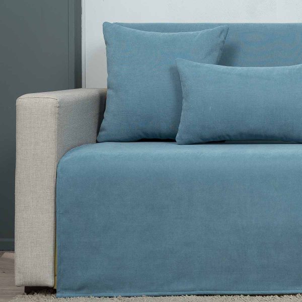 Ριχτάρι τετραθέσιου 180x340 Cotone Cozy Πετρόλ ανοιχτό