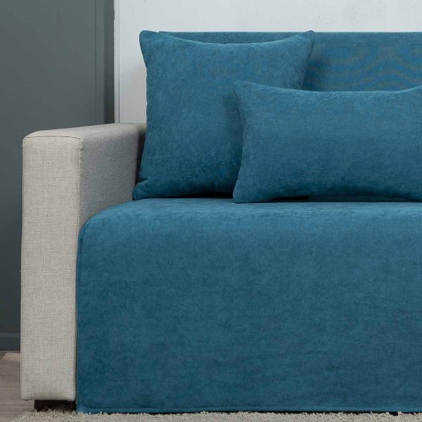 Ριχτάρι τετραθέσιου 180x340 Cotone Cozy Πετρόλ σκούρο