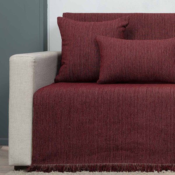 Ριχτάρι πολυθρόνας 175x170 Cotone Vivian Μπορντώ