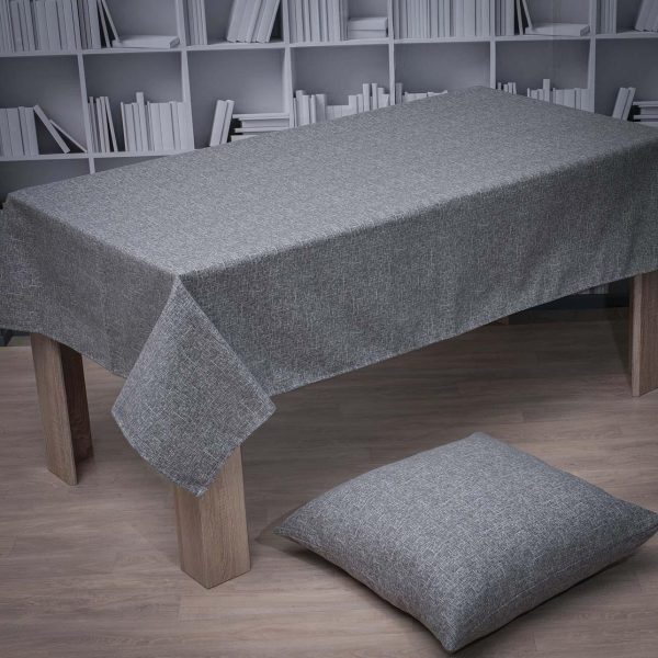 Τραπεζομάντηλο 140x220 Cotone Valia 62 Γκρι σκούρο